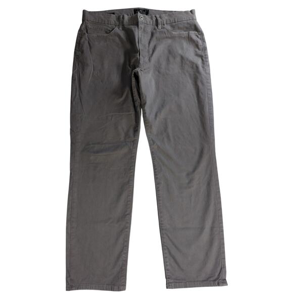 Lucky Brand Mens 36x30 121 Heritage Slim Fit Pants Gray Stretch Chino Casual - Picture 1 of 14